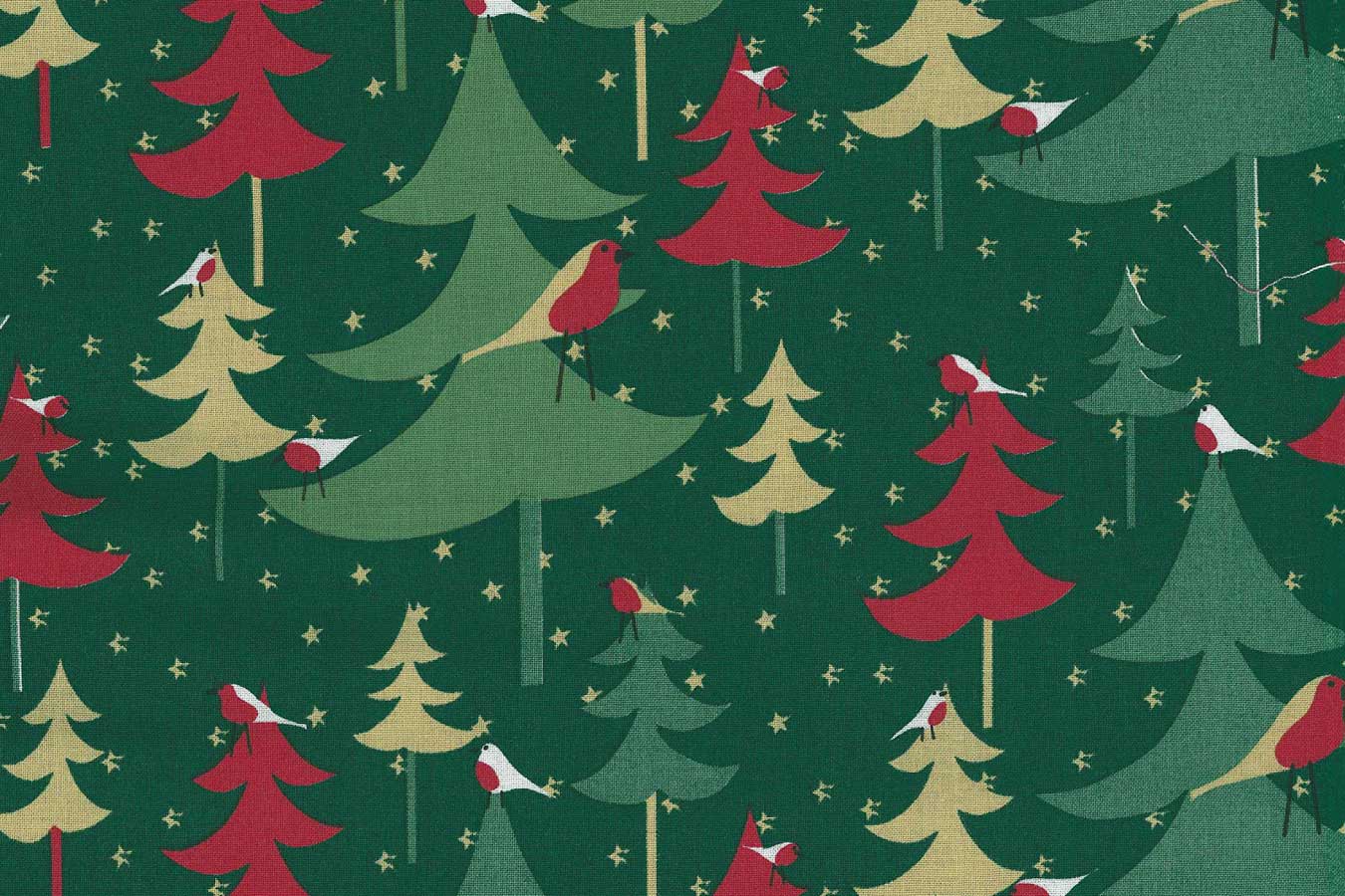 WESTFALENSTOFFE Trondheim Weihnachten grün Druckstoff