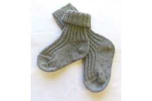 Grödo Kinder Stoppersocken grau meliert GOTS