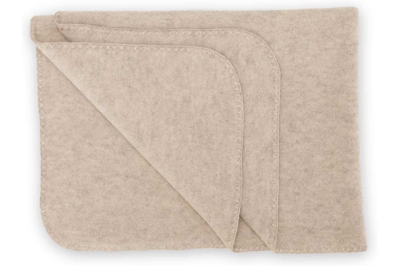 ENGEL Baby Decke Wolle mit Muschelkante