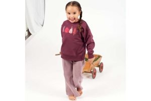 SENSE ORGANICS DARI Kinder Sweatshirt plum + trees