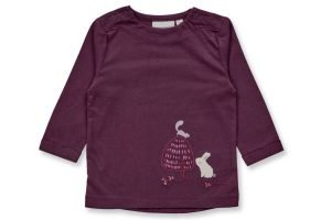SENSE ORGANICS LEJA Baby Shirt plum + bunny