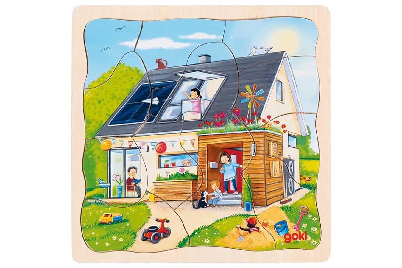 GOKI Schichtenpuzzle Wir bauen ein Haus