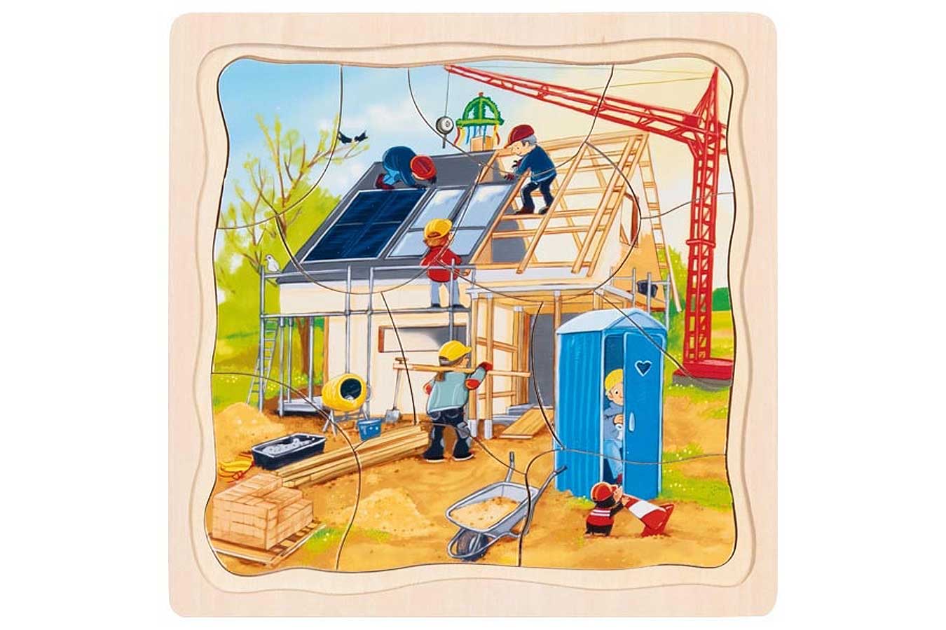 GOKI Schichtenpuzzle Wir bauen ein Haus