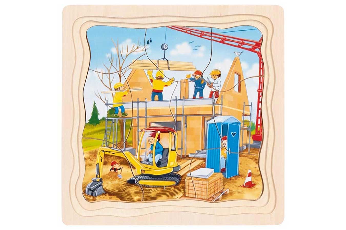 GOKI Schichtenpuzzle Wir bauen ein Haus